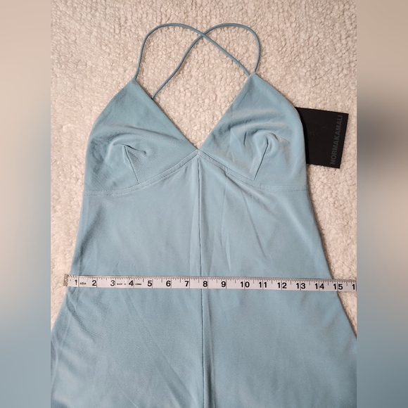 NWT Norma Kamali x REVOLVE Low Back Slip Jumpsuit in Powder Blue Size M - Picture 8 of 13
